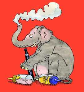 Eléphant vapoteur